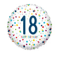 18 Happy Birthday! Größe 43 cm | Bunt