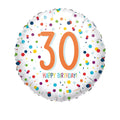 30 Happy Birthday! Größe 43 cm | Bunt