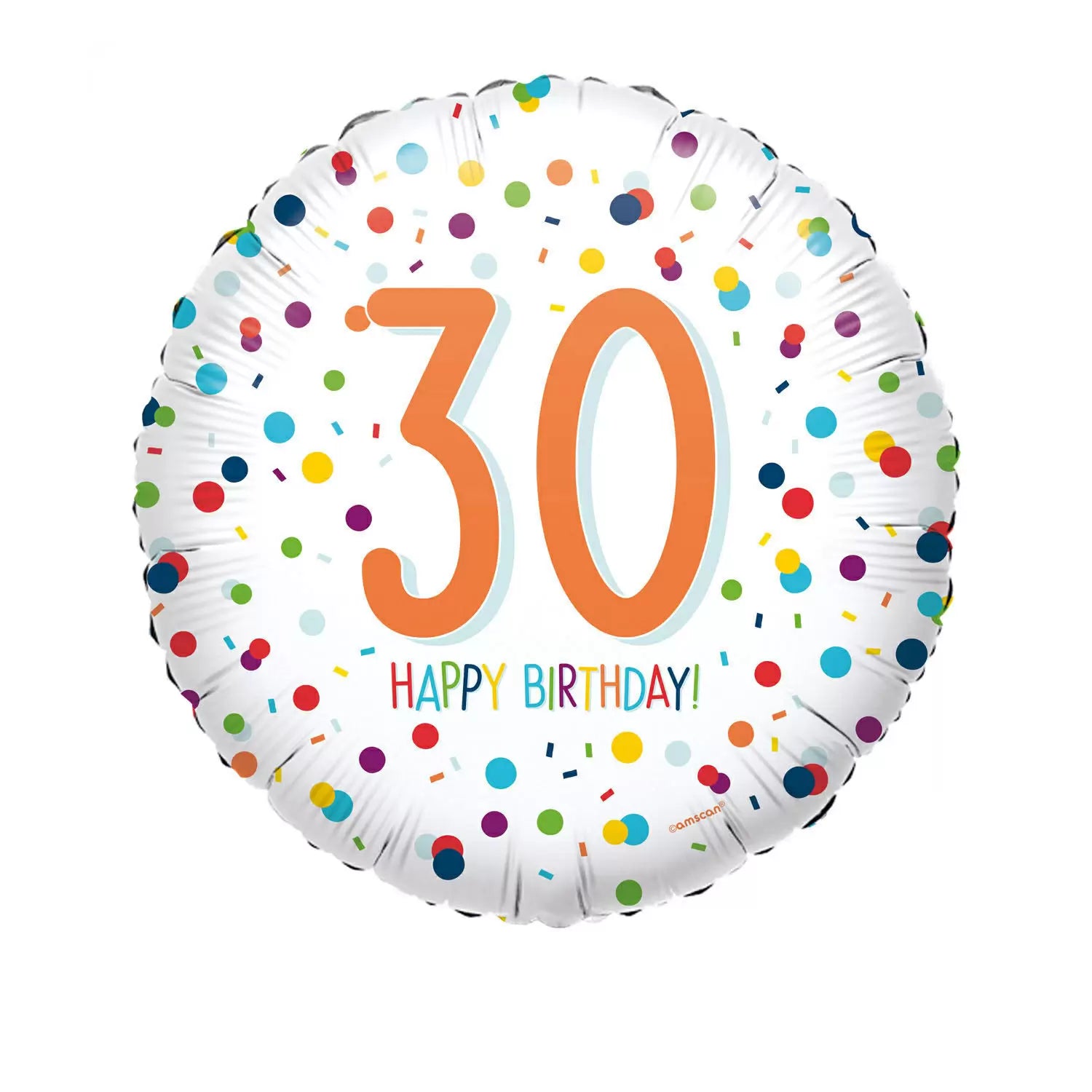 30 Happy Birthday! Größe 43 cm | Bunt
