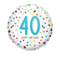 40 Happy Birthday! Größe 43 cm | Bunt