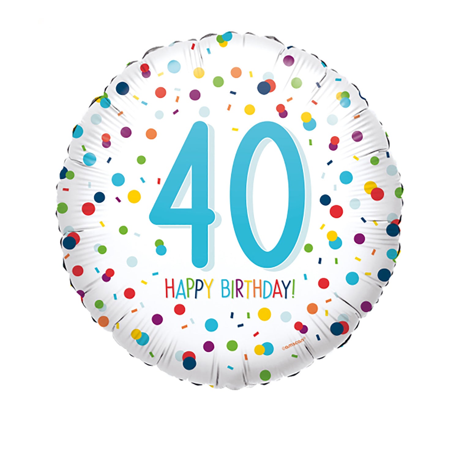 40 Happy Birthday! Größe 43 cm | Bunt