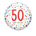 50 Happy Birthday! Größe 43 cm | Bunt