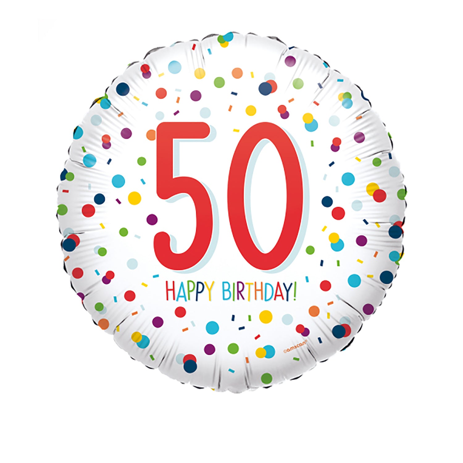 50 Happy Birthday! Größe 43 cm | Bunt