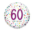 60 Happy Birthday! Größe 43 cm | Bunt