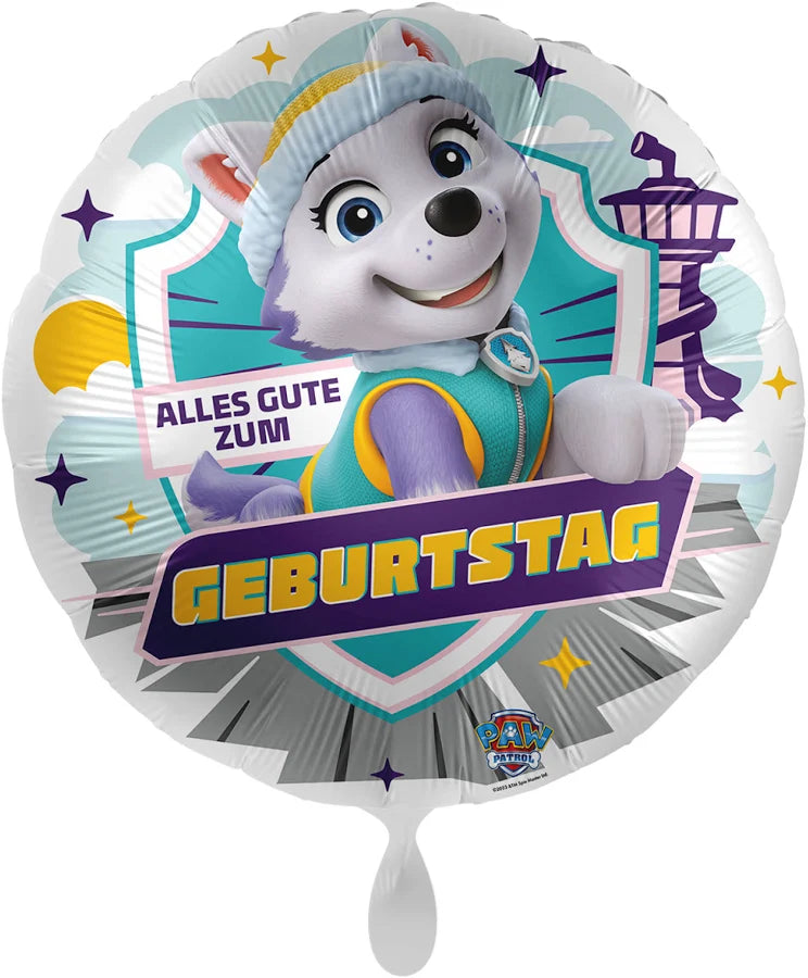 Paw Patrol Everest Alles Gute zum Geburtstag! Größe 43 cm | Rund