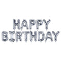Happy Birthday! Schriftzug 3,4m x 35 cm | Silber