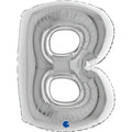 Riesenbuchstabe Folienballon 103 cm | Silber | B