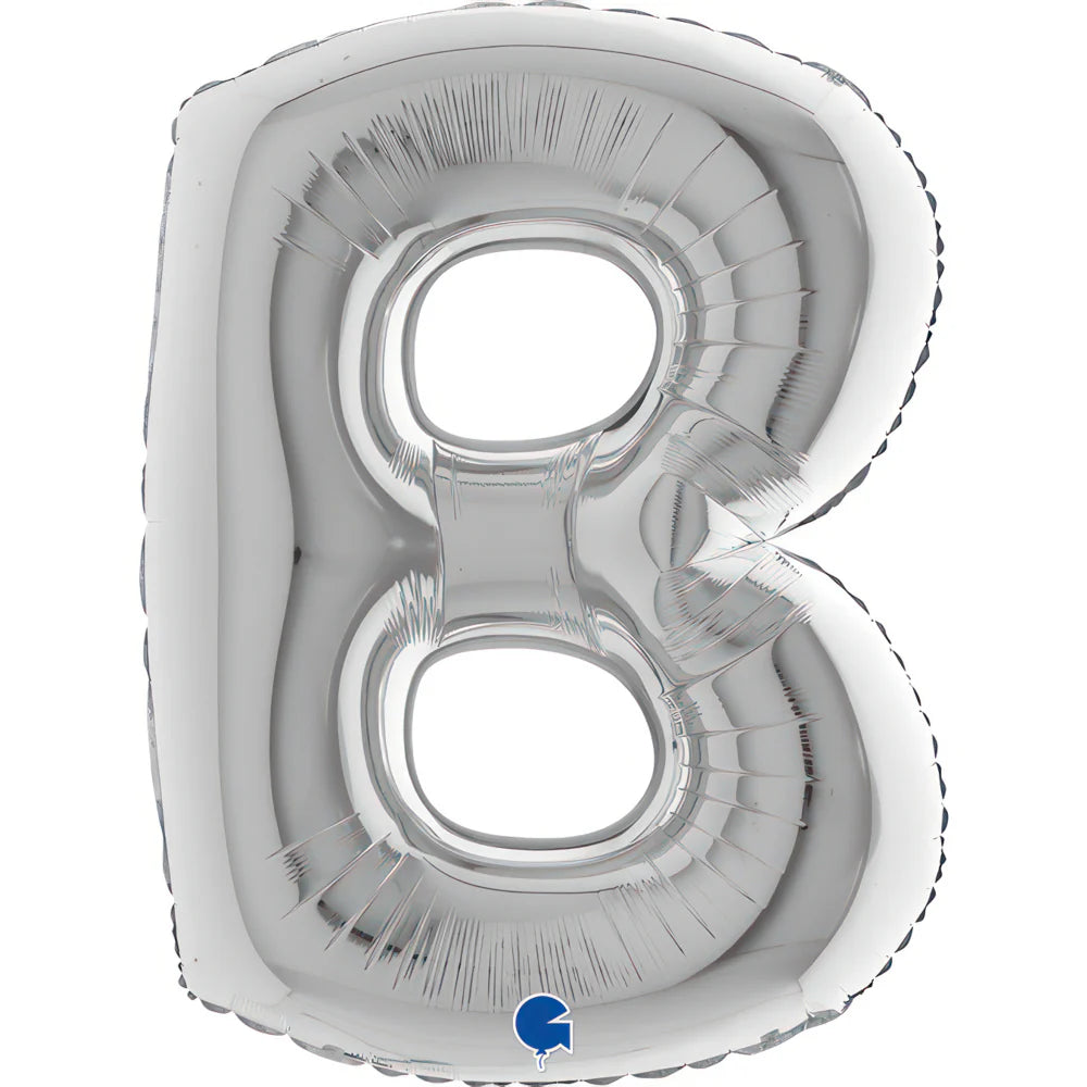 Riesenbuchstabe Folienballon 103 cm | Silber | B