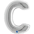 Riesenbuchstabe Folienballon 86 cm | Silber | C