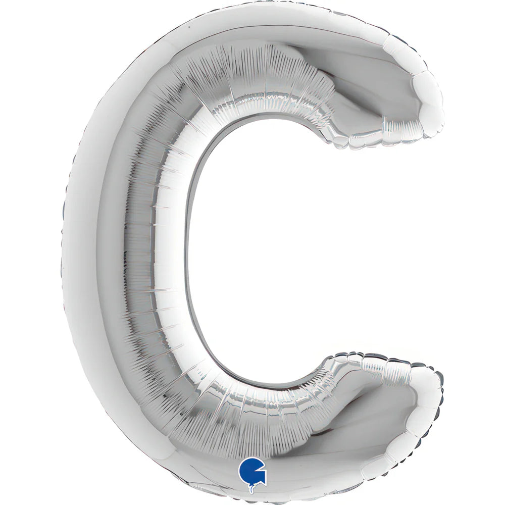 Riesenbuchstabe Folienballon 86 cm | Silber | C