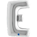 Riesenbuchstabe Folienballon 86 cm | Silber | E