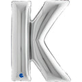 Riesenbuchstabe Folienballon 83 cm | Silber | K