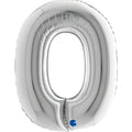 Riesenbuchstabe Folienballon 86 cm | Silber | O