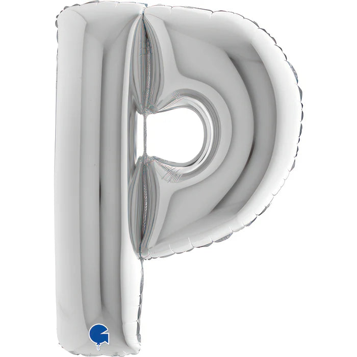 Riesenbuchstabe Folienballon 81 cm | Silber | P