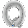 Riesenbuchstabe Folienballon 96 cm | Silber | Q