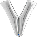 Riesenbuchstabe Folienballon 86 cm | Silber | V