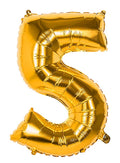 Zahl 5 Gold | Größe 86 cm | XXL Folienballon