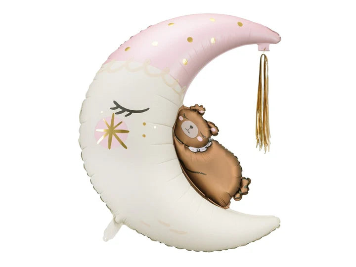 Halbmond mit Teddy ! Größe 71 cm x 86 cm | Rosa