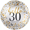 30 Hello Glückwunsch ! Größe 43 cm | Bunt